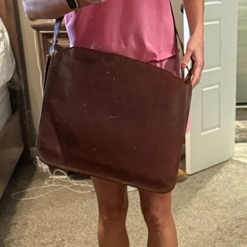 Brown Leather Messenger Bag NWOT